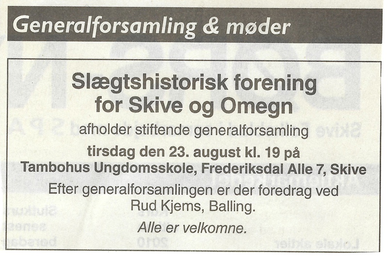 Skive Folkeblad d. 22. august 2011.